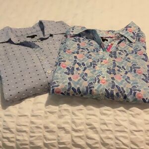 Two blueTalbots tops/blouses size m
